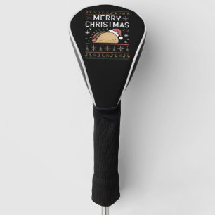 Hässliches Weihnachtspullover-Lichter-Santa-Taco-C Golf Headcover