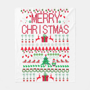 Hässliches Weihnachtspullover-Muster Super Soft Fleecedecke
