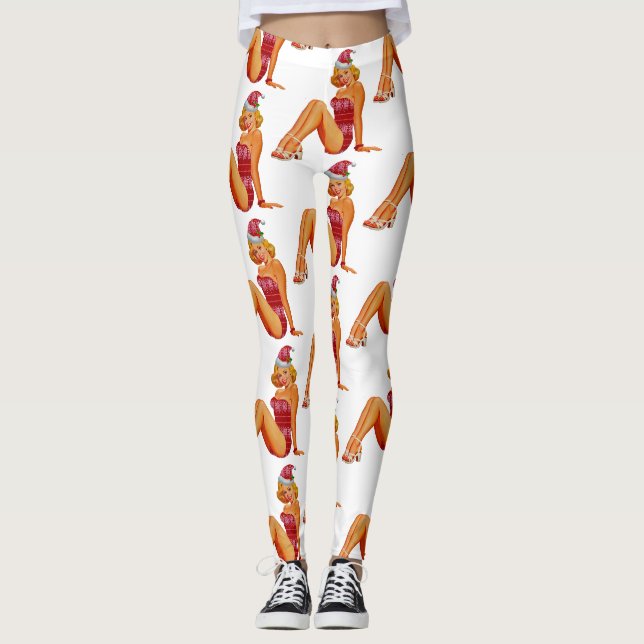 hässliches Weihnachtspullover Pin Up Leggings (Vorderseite)