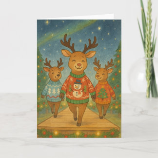 Hässliches Weihnachtspulover-Modeschau - Holiday S Feiertagskarte
