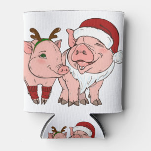 hässliches Weihnachtsschwein Dosenkühler