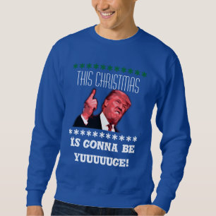 Hässliches WeihnachtsSweatshirt Donald Trump, Sweatshirt