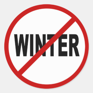 HassWinter/Nicht Winter Zulässige Schilderung Runder Aufkleber