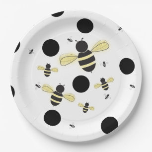 Hast du das SUMMEN gehört? Bumble Bee Dot Baby Sho Pappteller