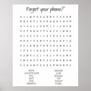 "Hast du dein Telefon vergessen?" Baddruck Poster