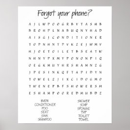 "Hast du dein Telefon vergessen?", gedruckt im Bad Poster