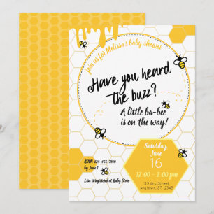 Hast du den Buzz gehört? Baby Shower Bee Thema Einladung