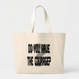 Hast du den Mut? Gag Jumbo Stoffbeutel
