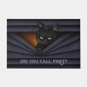 Hast du die erste Türmatte, schwarze Katze Türma Fußmatte