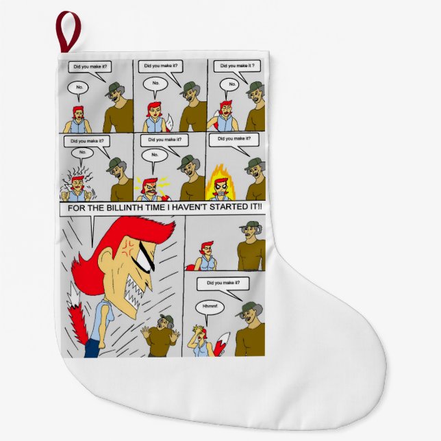 Hast du es geschafft? großer weihnachtsstrumpf (Vorderseite)