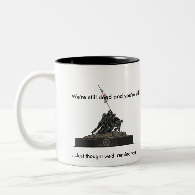 Hast du etwas vergessen? zweifarbige tasse (Links)