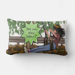 Hast du heute gespielt? Lumbar Throw Kissen