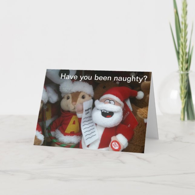 HAST DU HEUTE NAUGHTY GEWESEN? FEIERTAGSKARTE (Vorderseite)