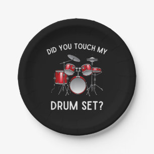 Hast du mein Drum-Set-Shirt Touch gehabt? Pappteller