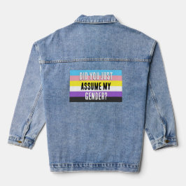Hast du mein Geschlecht angenommen? Jeansjacke