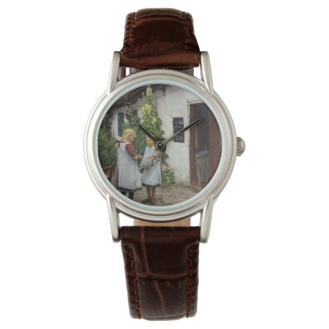 Hast du mein Kätzchen gesehen? (von H.A. Brendekil Armbanduhr (Vorderseite)