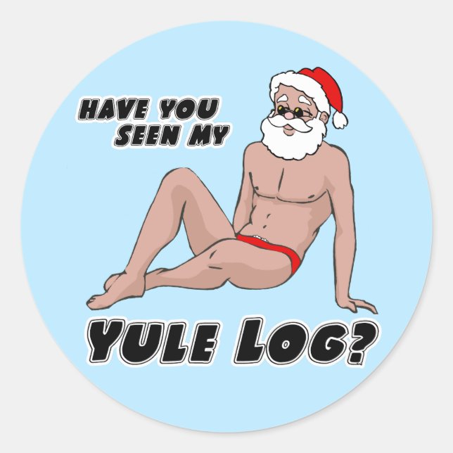 Hast du mein Weihnachten-Protokoll gesehen? Runder Aufkleber (Vorderseite)