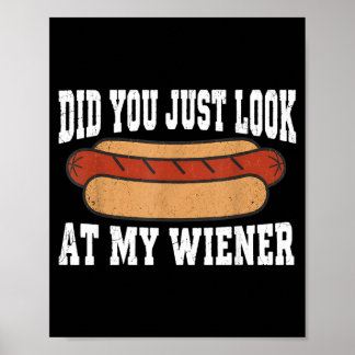Hast Du Mein Wiener Angesehen Lustiger Hotdog Bbq Poster