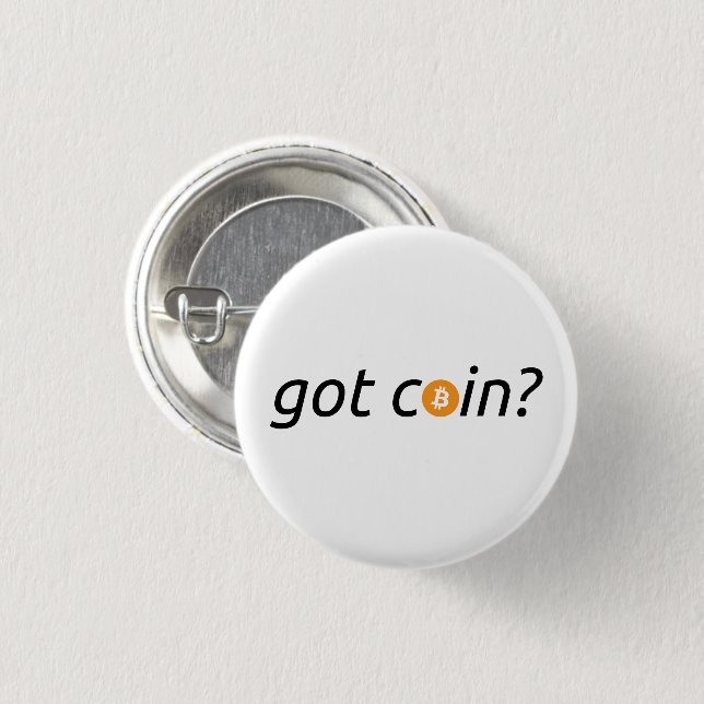 „hast du Münze?“ Bitcoin BTC | Button (Vorne & Hinten)