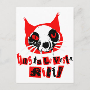 HASTA LA VISTA KITTY POSTKARTE