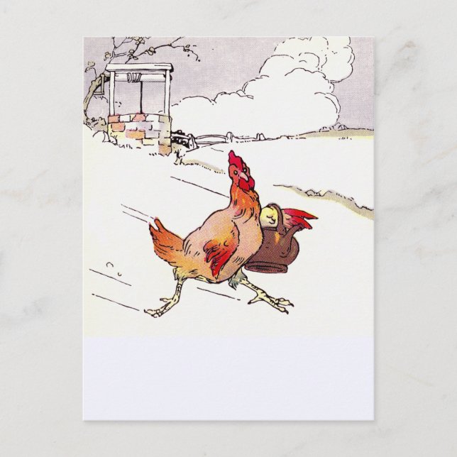 Hastily Hurry Hen Postkarte (Vorderseite)