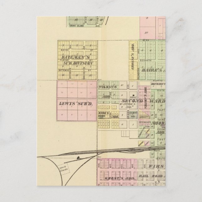 Hastings, Nebraska Postkarte (Vorderseite)