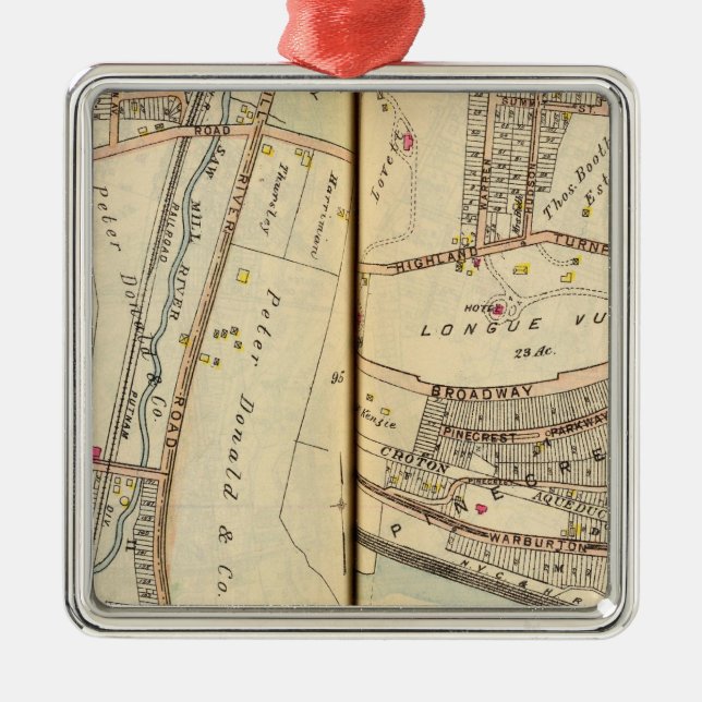 Hastings, New York Ornament Aus Metall (Vorne)