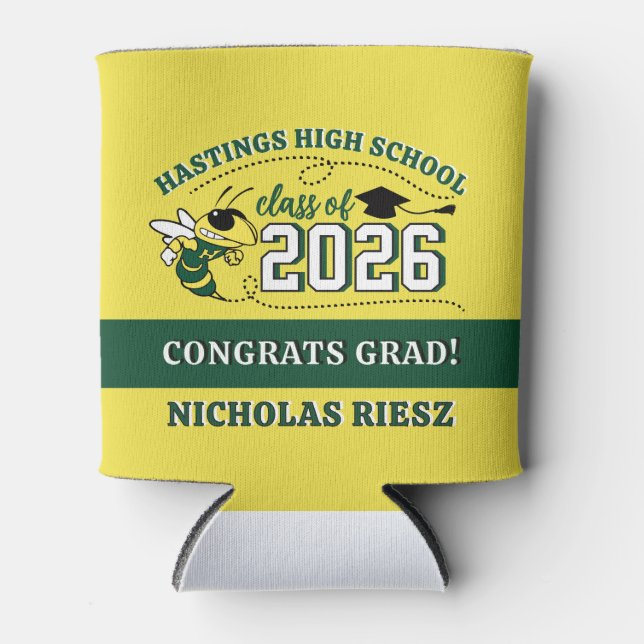 Hastings NY Buzz Custom ANY MESSAGE Grad  Dosenkühler (Vorderseite)