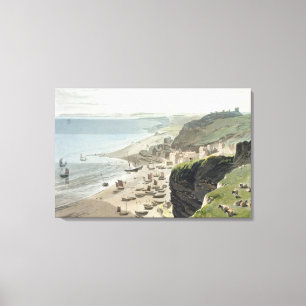 Hastings, von der Ostklippe, von 'einer Reise Arou Leinwanddruck