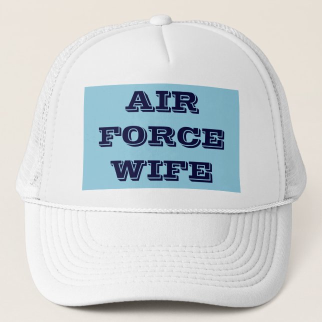 Hat Air Force Ehefrau Truckerkappe (Vorderseite)