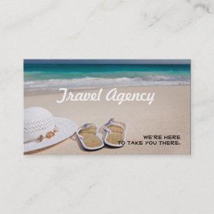 Hat Beach Travel Agent Agency Visitenkarte