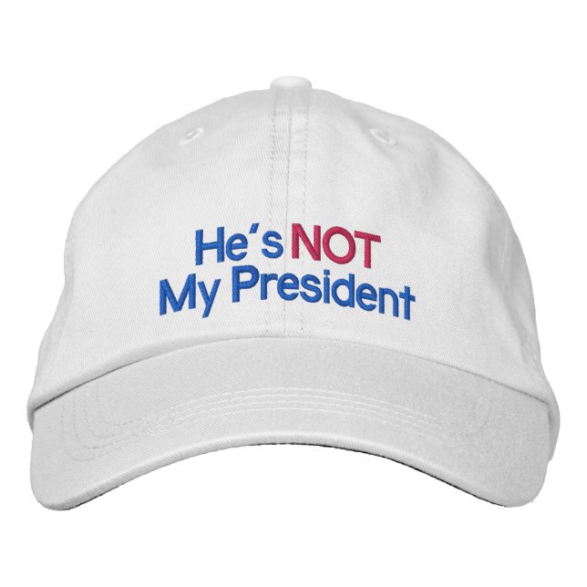 Hat bestickt, er ist nicht mein Präsident Bestickte Kappe (Vorderseite)