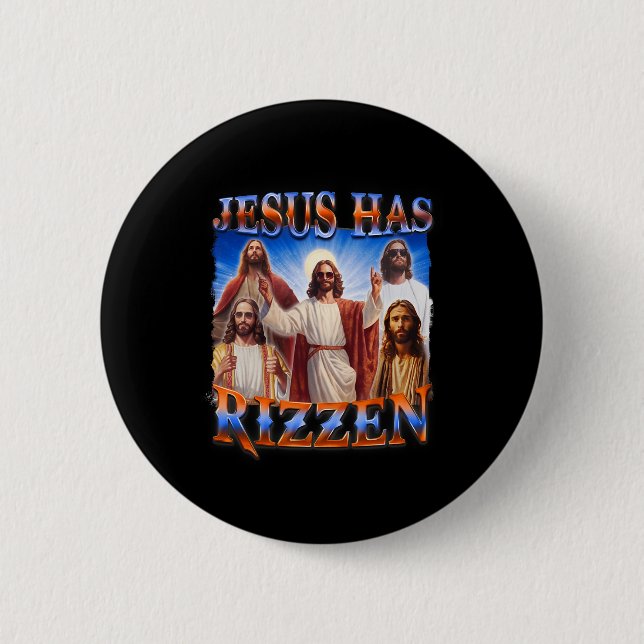 Hat Christlichen Männer Rizzen Bibelglauben Button (Vorderseite)