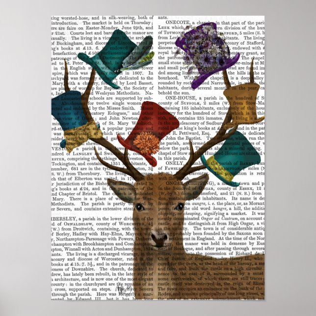 Hat Collector Deer Poster (Vorne)
