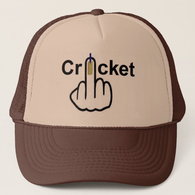Hat Cricket Gedreht Truckerkappe (Vorderseite)