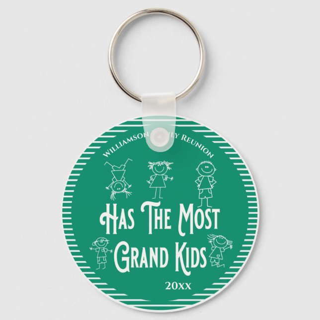 Hat den Wiedersehen Award für die größte Kinderfam Schlüsselanhänger (Vorderseite)