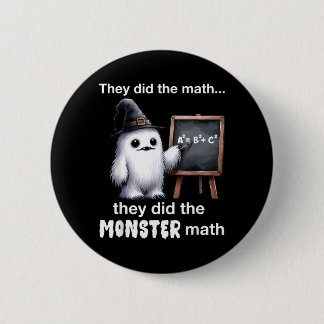 Hat der Monster-Mathematik-Kühler lustiges Hallowe Button