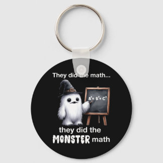 Hat der Monster-Mathematik-Kühler lustiges Hallowe Schlüsselanhänger
