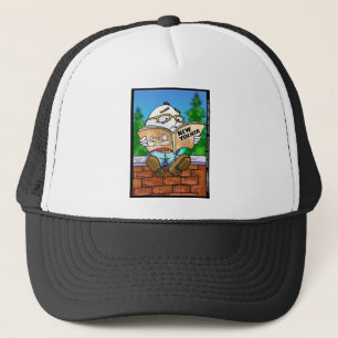 Hat der New Yorker Humpty Dumpty getötet? Cartoon  Truckerkappe