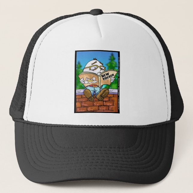 Hat der New Yorker Humpty Dumpty getötet? Cartoon  Truckerkappe (Vorderseite)