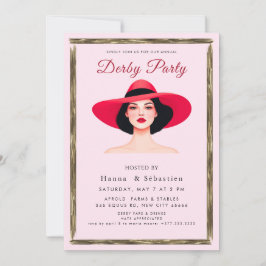  Hat Derby Party Invitation Einladung