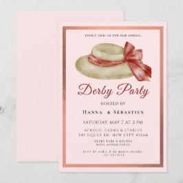 Hat Derby Party Invitation Einladung