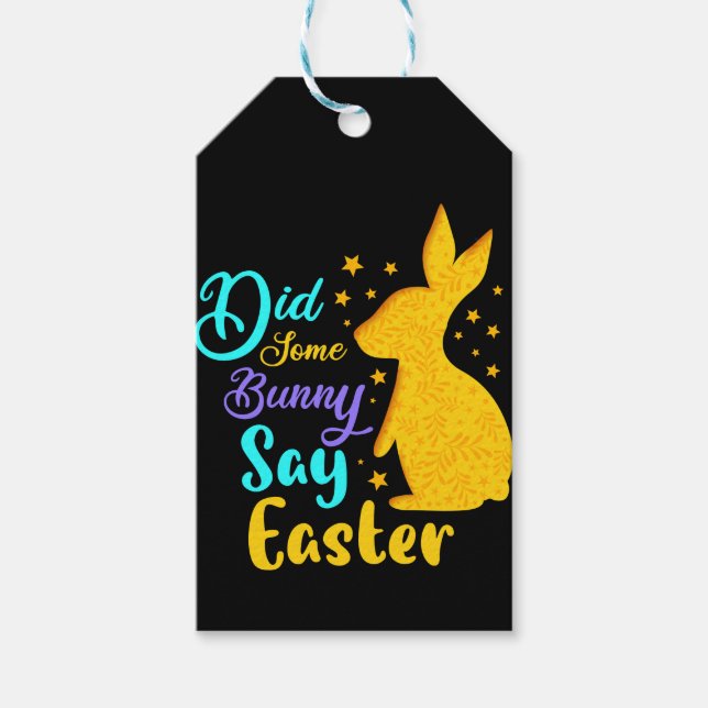 Hat ein paar Sonnenstrahlen zu Ostern gesagt? Geschenkanhänger (Vorderseite)