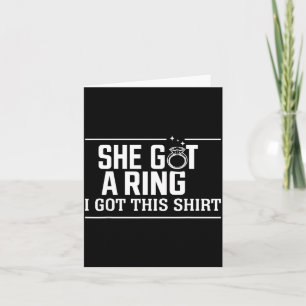 Hat einen Ring, hat dieses Shirt, lustige Hochzeit Karte