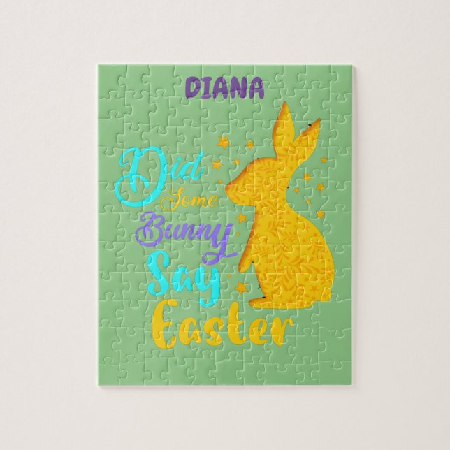 "HAT EINIGE BUNNY SAY EASTER " PUZZLE PERSONALISIE (Vertikal)