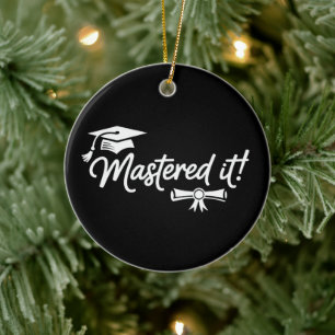 Hat es gemeistert Masters Abschluss Absolvent Grad Keramik Ornament