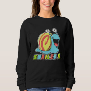 Hat es geschafft Süße Schnecken-Dekoration Sweatshirt