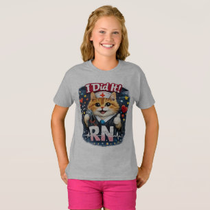 Hat es RN Katze Krankenpflege Abschluss Lustiger K T-Shirt