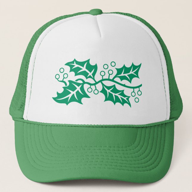 Hat - Green Holly Truckerkappe (Vorderseite)