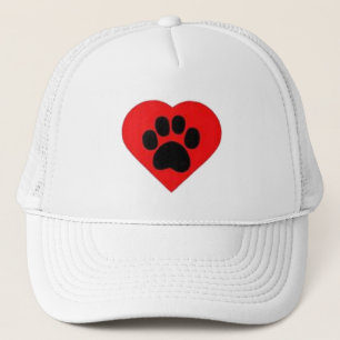Hat Heart Paws Truckerkappe